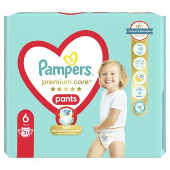 Pampers Premium Care Pants Diaper Size 6 Extra Large 15+ kg 31pcs - buy, prices for COSMOS - photo 2