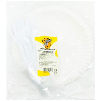 Набір одноразового посуду Вигідно щодня на 6 персон - купити, ціни на Чудо Маркет - фото 1