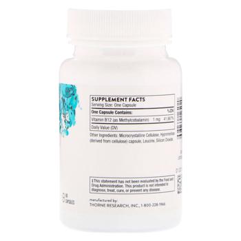 Thorne Research Methylcobalamin Vitamin B12 60 capsules - buy, prices for Biotus - photo 2