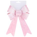 BonaDi Decorative Velvet Bow 16x25cm Pink