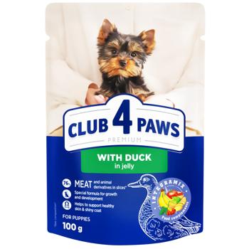 Club 4 Paws Premium Wet Food with Duck in Jelly for Puppies 100g