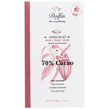 Шоколад чорний Dolfin какао 70% 70г - купити, ціни на WINETIME - фото 1