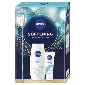 Nivea Softening Shower Gel 250ml + Body Cream 75ml Skincare Gift Set - buy, prices for NOVUS - photo 1
