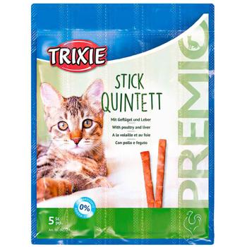 Trixie Premio Stick Quintett Sticks with Poultry and Liver Cat Snack 5pcs x 5g