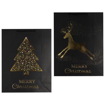 Пакет бумажный Angel Gifts Новогодний 31*40*12см - купить, цены на МегаМаркет - фото 1