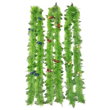 Actuel Green Tinsel with red balls 2m