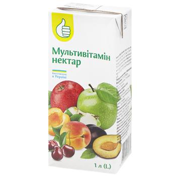 Нектар Auchan мультивітамін 1л