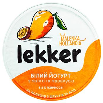 Йогурт Леккер білий 8.5% 125г манго-маракуйя пл/ст - купить, цены на Cупермаркет "Харьков" - фото 2