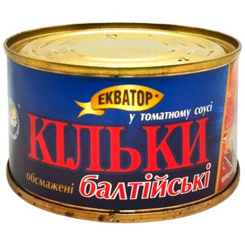 Ekvator Fried Baltic Sprats in Tomato Sauce 230g - buy, prices for Ideal - photo 1