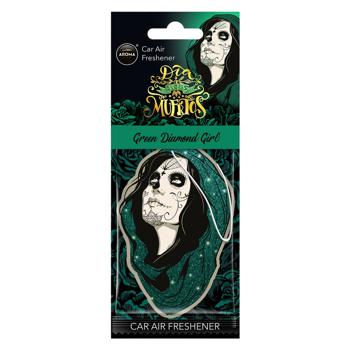 Aroma Car Dia De Los Muertos Green Diamond Girl Fragrance - buy, prices for Za Raz - photo 1