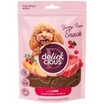 Delickcious Yummy Paws Snack Dog Snack with Lamb, Sweet Potato and Cranberry 80g