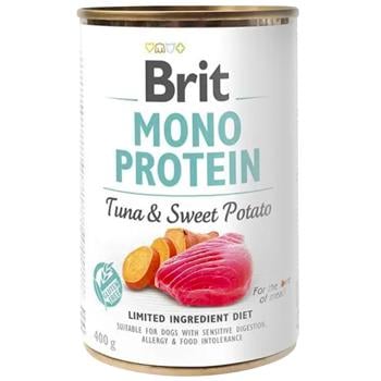 Корм вологий Brit Mono Protein з тунцем та бататом для собак з чутливим травленням, харчовою непереносимістю або алергією 400г - купити, ціни на MasterZoo - фото 1