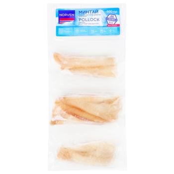 Norven Fresh Frozen Pollock Fillet without Skin 3x200g - buy, prices for METRO - photo 1