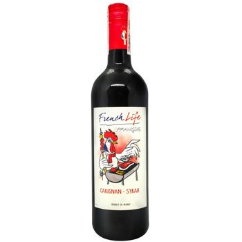 Вино French Life Carignan-Syrah красное полусухое 12,5% 0,75л