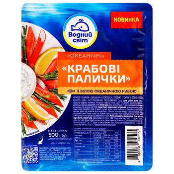 Vodnyy Svit Crab Sticks 500g - buy, prices for COSMOS - photo 1