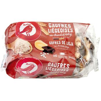 Auchan Liege Wafers with Chocolate 345g - buy, prices for - photo 1