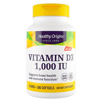 Healthy Origins Vitamin D3 1000 IU 180 softgels - buy, prices for Biotus - photo 1