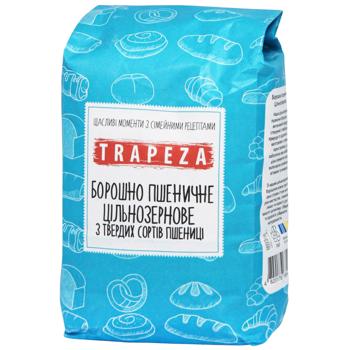 Мука Trapeza Цельнозерновая пшеничная из твердых сортов пшеницы 1кг - купить, цены на КОСМОС - фото 1