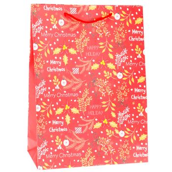 Leaves Gift Bag 250x85x345mm in assortment