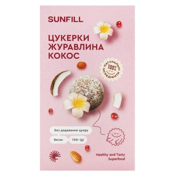 Цукерки Sunfill з журавлиною та кокосом 120г - купити, ціни на NOVUS - фото 2