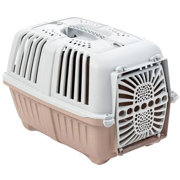 Контейнер-переноска MPS Pratiko 1 для собак и кошек до 10кг 48x31,5x33см светло-коричневый - купить, цены на MasterZoo - фото 1