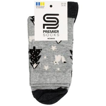 Premier Socks Women's Classic Patterned Socks s.23-25 Grey