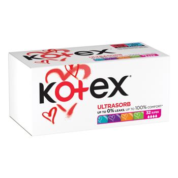 Тампоны Kotex Super UltraSorb 32шт - купить, цены на METRO - фото 2