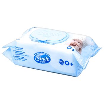 Smile Baby Wipes Wet with Chamomile and Aloe Extract 100pcs - buy, prices for COSMOS - photo 2