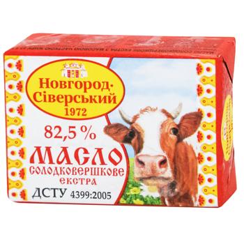 Масло Новгород-Сіверський солодковершкове 82,5% 180г - купити, ціни на NOVUS - фото 1