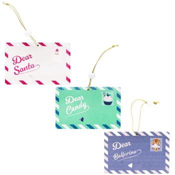 Actuel Card Wooden Pendant 11x7cm in assortment