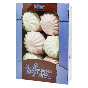 Зефір Українська Зірка Біло рожевий 370г - купити, ціни на КОСМОС - фото 1