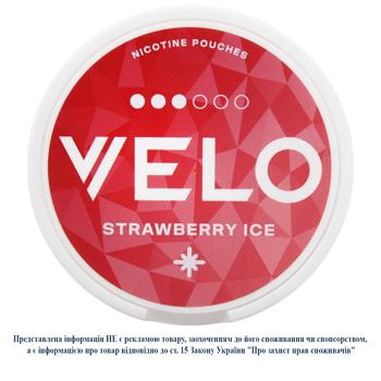 Velo Crispy Strawberry Ice Classic Nicotine Pouches 20pcs - buy, prices for NOVUS - photo 2