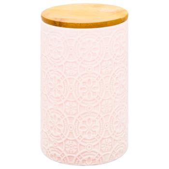 Jar for Bulk Products with Bamboo Cover 10X10X15cm - buy, prices for MegaMarket - photo 1