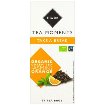 Чай зеленый Rioba Tea Moments с жасмином и апельсином 1,5г*25шт - купить, цены на METRO - фото 1