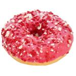 Донат с клубничной начинкой 70г