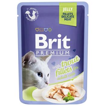 Корм вологий Brit Premium з філе форелі для дорослих котів 85г - купити, ціни на MasterZoo - фото 1