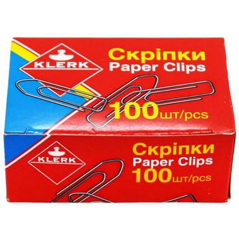 Klerk Nickel-Plated Paper Clips 31mm 100pcs - buy, prices for - photo 2