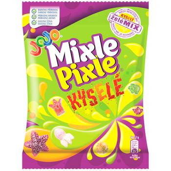 Конфеты желейные Jojo Mixle Pixle Sour с фруктовыми вкусами 80г
