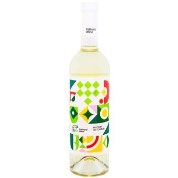 Father's Wine Muscat Ottonel White Dry Wine 12.5% 0.75l - buy, prices for WINETIME - photo 1
