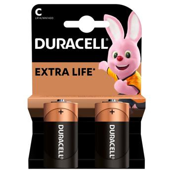 Батарейки Duracell C лужні 2шт - купити, ціни на Auchan - фото 1