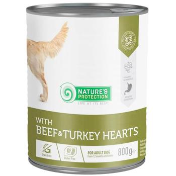 Вологий корм для собак Nature's Protection Adult 800 г - яловичина та індичка - купити, ціни на MasterZoo - фото 1