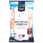 Креветки Metro Chef белоногие очищенные без головы 58/66 900г
