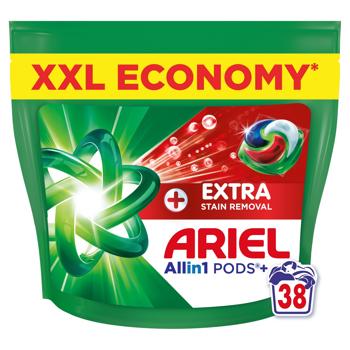 Капсулы для стирки Ariel Pods Экстрасила для выведения пятен 38шт