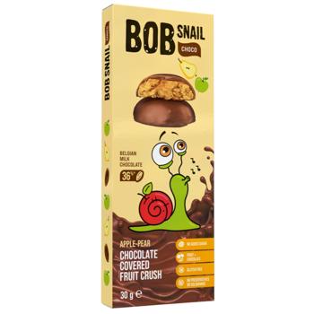 Bob Snail apple-pear candies in milk chocolate 30g