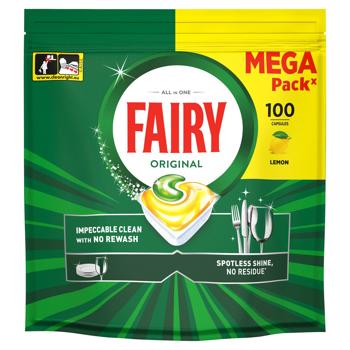 Капсулы для посудомоечных машин Fairy Original Lemon 100шт - купить, цены на METRO - фото 2