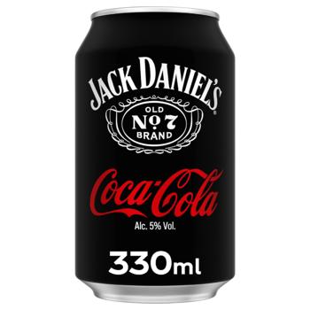 Jack Daniel's Tennessee Whiskey Coca-Cola Low-Alcohol Drink 5% 0.33l