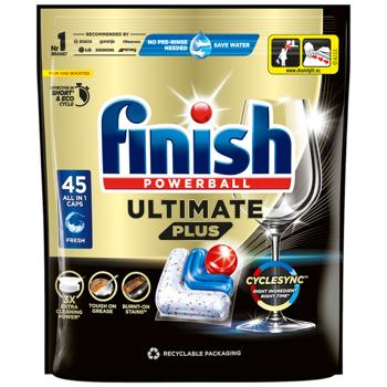 Finish Ultimate Plus All in 1 Dishwasher Tablets 45pcs - buy, prices for COSMOS - photo 1