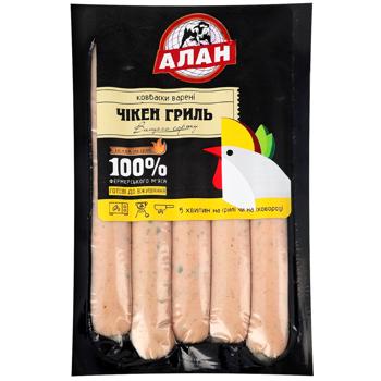 Alan Grill Chicken Sausages High Grade 200g - buy, prices for Supermarket "Kharkiv" - photo 1
