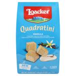 Вафлі Loacker Quadratini Vanilla з ванільною начинкою 125г