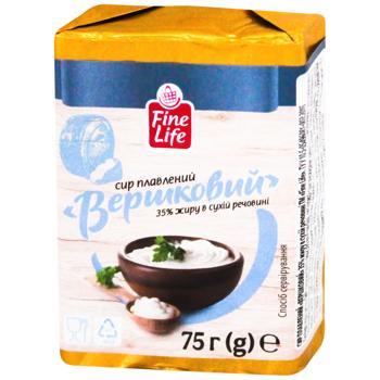 Fine Life Cream Processed Cheese 35% 75g - buy, prices for METRO - photo 1